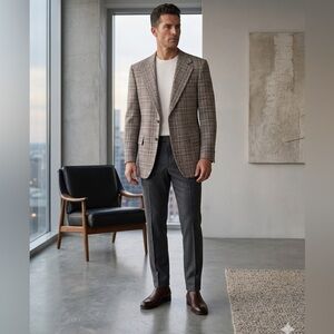 Vintage Phillips Clo Co. Plaid Wool Blazer – Classic Tailored Minimalist